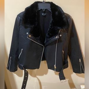 Topshop vegan, leather Moto jacket